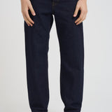 Jeans uomo wide leg in denim scuro GIACOMO 1D028 TELA GENOVA 