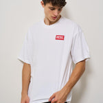 T-shirt uomo girocollo bianca con logo A14947 ONIAR100 DIESEL 