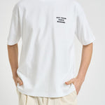T-shirt uomo girocollo bianca TS203 CO002OPW DROLE DE MONSIEUR 
