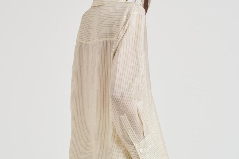 Camicia donna Bridget gessata panna 11033 MTL55 ANINE BING 