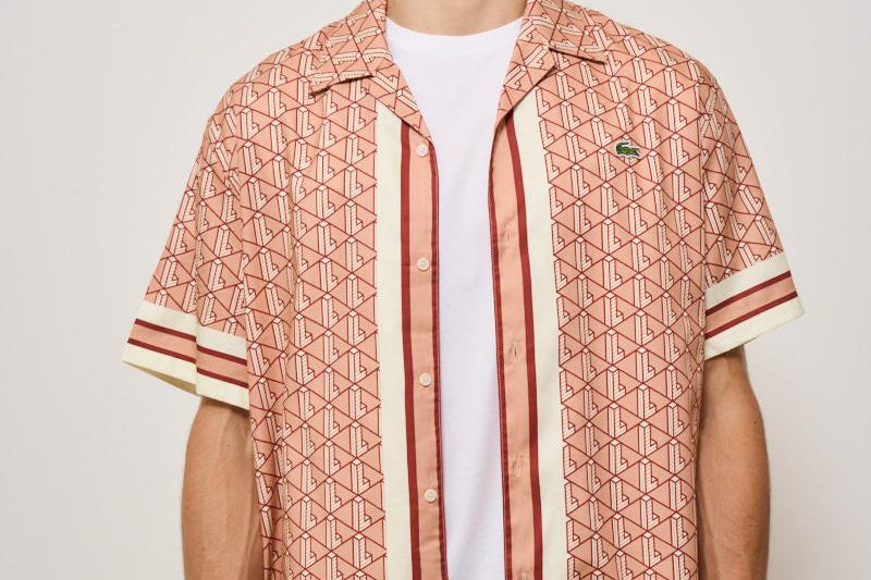 Camicia uomo monogram rosa CH9094 F9I LACOSTE 