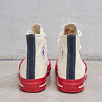 Converse x Comme des Garçons PLAY Chuck 70 High Red Sole K124 OFFWHITE COMME DES GARCON PLAY 