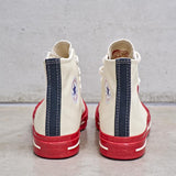 Converse x Comme des Garçons PLAY Chuck 70 High Red Sole K124 OFFWHITE COMME DES GARCON PLAY 