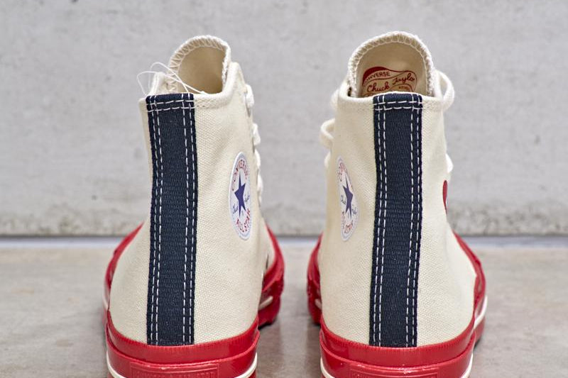Converse x Comme des Garçons PLAY Chuck 70 High Red Sole K124 OFFWHITE COMME DES GARCON PLAY 