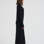 Abito donna lungo con collo alto nero 2025346 BLACK LISA YANG 