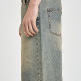 Bermuda uomo in denim slavato 308 DARK BLUE WOODBIRD 