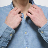 Camicia uomo in denim chiaro 710548538 001 RALPH LAUREN 