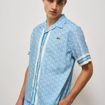 Camicia uomo monogram celeste CH9094 GIL LACOSTE 