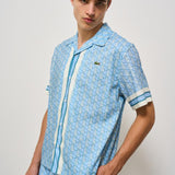 Camicia uomo monogram celeste CH9094 GIL LACOSTE 