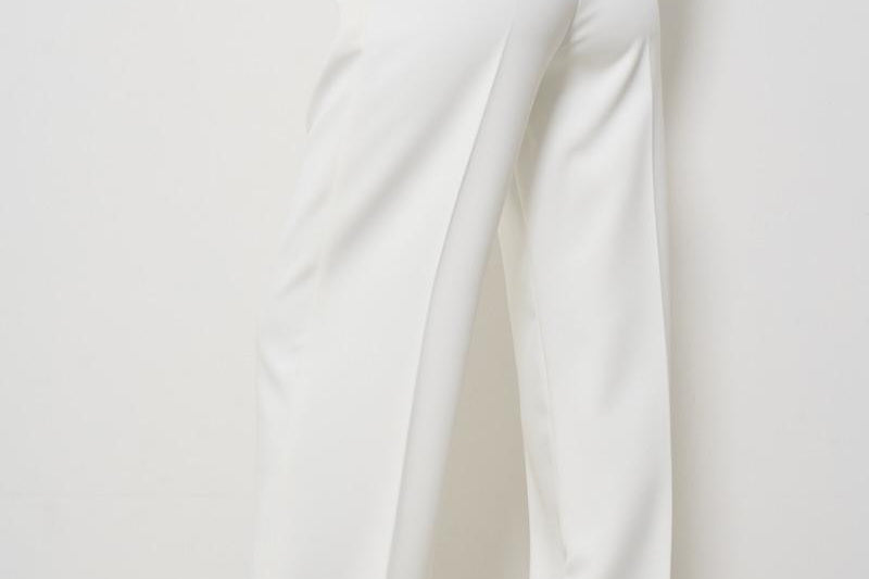 Pantalone donna bianco gamba dritta PA081 360 ELISABETTA FRANCHI 
