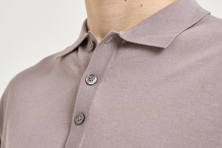 Polo uomo in maglia viola chiaro M060526 119 ACCADEMIE TESSILI 