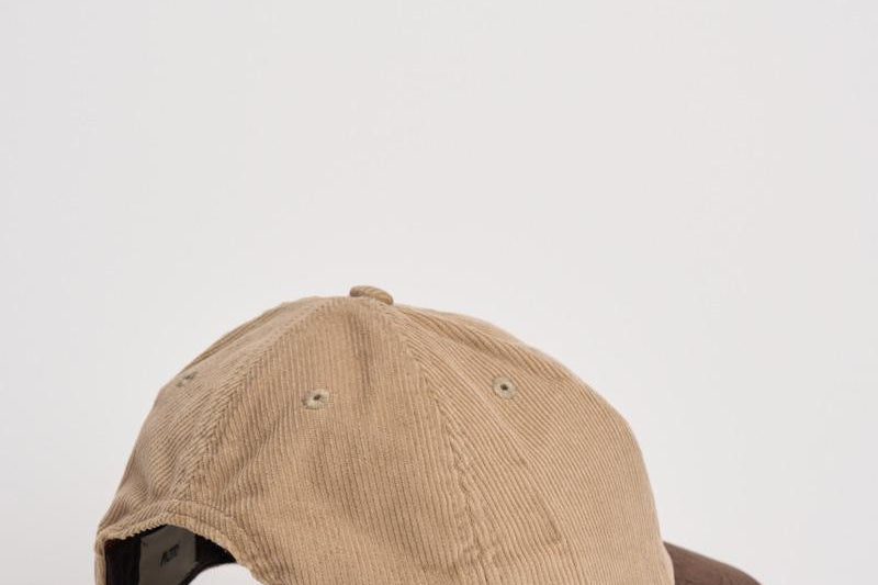 Cappellino uomo in velluto marrone e beige ACPU Q9BY AUTRY 