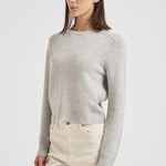 Girocollo donna maniche lunghe grigio chiaro CAROLINE 2239BOULEAU KUJTEN 