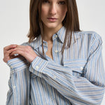 Camicia donna Nath azzurra a righe CH0131FF D1I04E30BU MARANT ETOILE 
