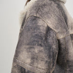 Giubbotto donna in ecomontone grigio vintage LOUISA 66325-9073GREY STAND STUDIO 