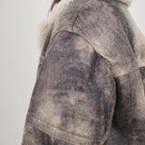 Giubbotto donna in ecomontone grigio vintage LOUISA 66325-9073GREY STAND STUDIO 