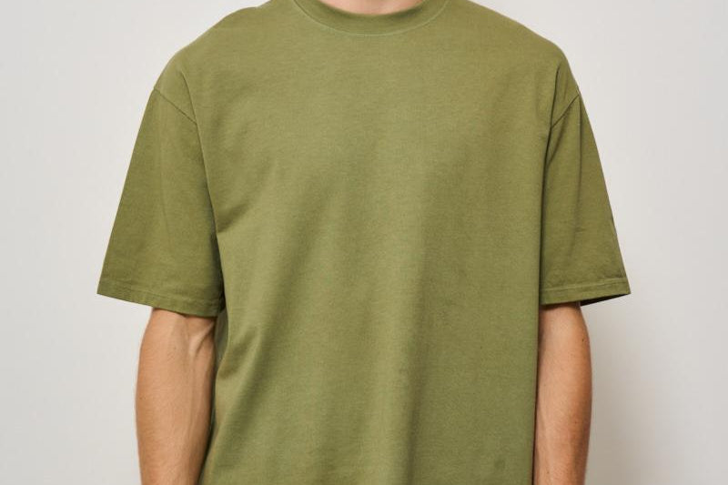T-shirt uomo girocollo verde AMU037CL03 C0112 AMISH 