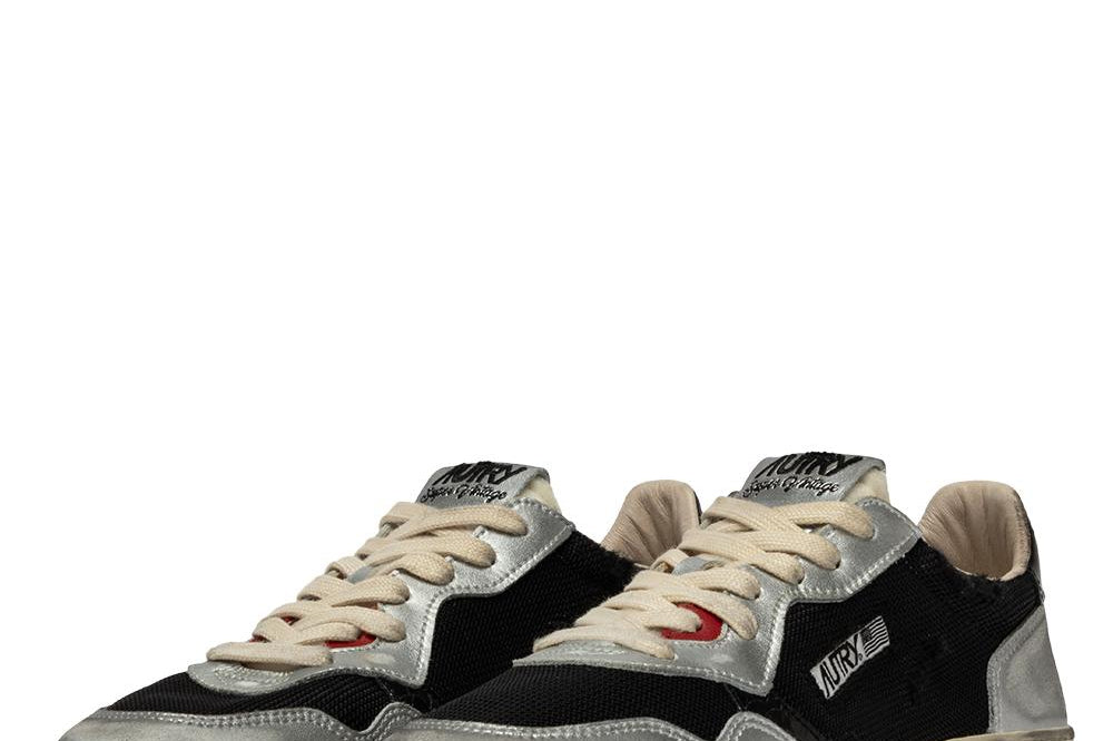 Sneakers uomo Medalist Super Vintage bianca, nera e argento AVLM MS14 AUTRY 