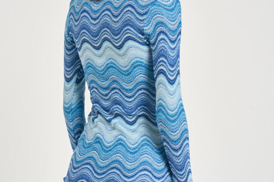 Abito midi donna multicolor blu IMANY 01128L MC2 SAINT BARTH 