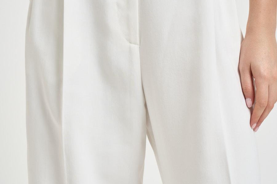 Pantalone donna a palazzo bianco HELIS WHI7726S IRO 