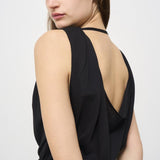 Top nero donna con ricamo frontale ULZIE BLACK IRO 