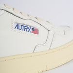 Sneakers uomo in pelle bianca con spoiler AULM LL12 AUTRY 