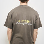 T-shirt uomo tortora con logo MLM4274 16WASHED OLIVE REPRESENT 