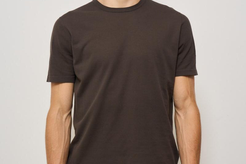 T-shirt uomo girocollo marrone K102821 21 KANGRA 