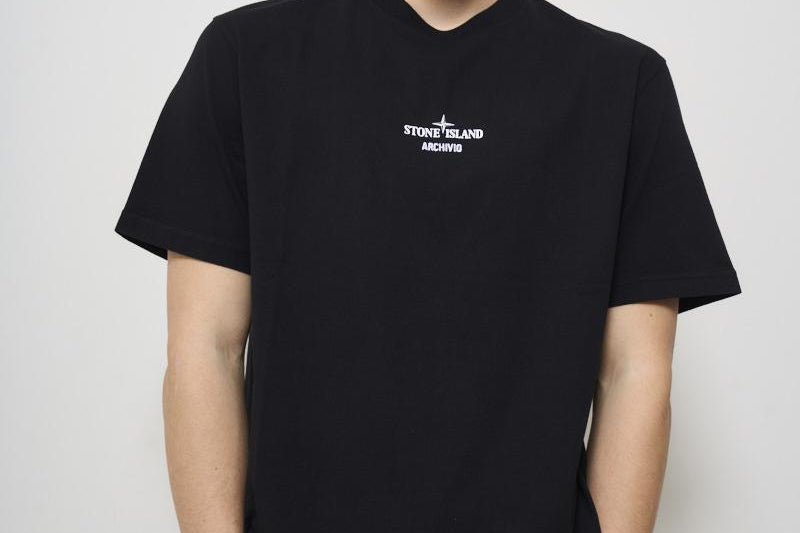 T-shirt uomo girocollo nera 2100037 S0091V0029 STONE ISLAND 