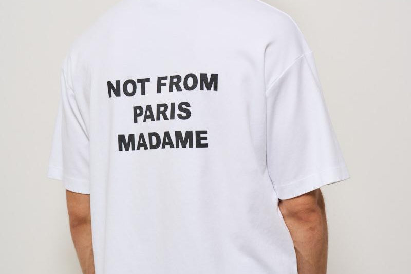 T-shirt uomo girocollo bianca TS203 CO0002OPW DROLE DE MONSIEUR 