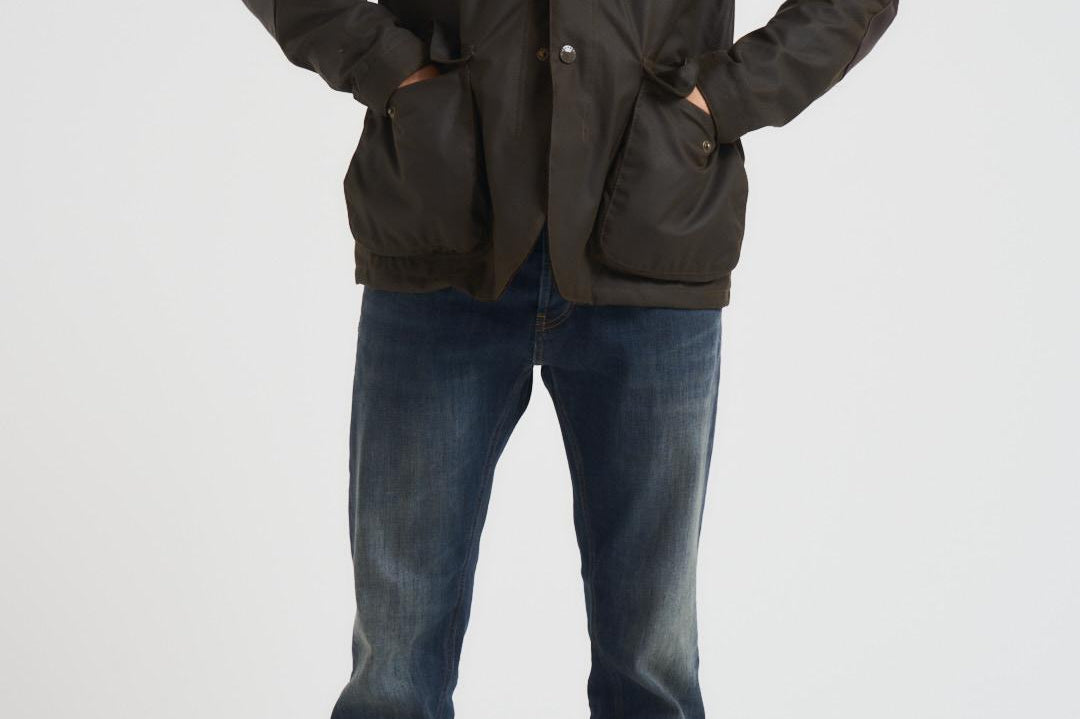 Giacca uomo in cotone cerato Ogston oliva MWX0700 OL51 BARBOUR 