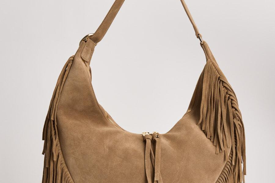 hoboBorsa a spalla Hobo in suede cammello B02227 BISCOTTO ORCIANI 