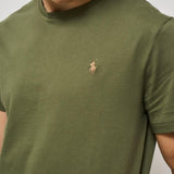 T-shirt uomo girocollo verde militare 710671438 389 RALPH LAUREN 