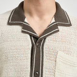 Polo uomo effetto crochet beige M26100018 CLEARCREAM SAMSØE SAMSØE 