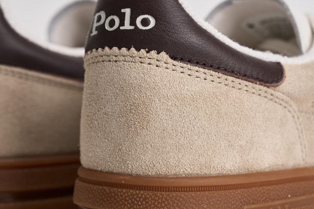 Sneakers uomo in camoscio beige 809P09753 005 RALPH LAUREN 