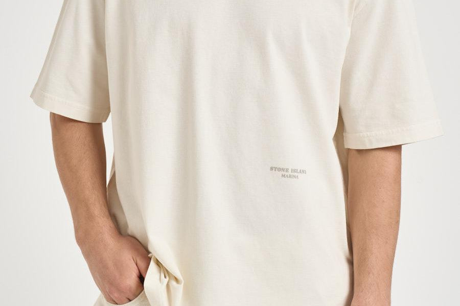 T-shirt uomo girocollo panna 2100018 S0X16V0093 STONE ISLAND 