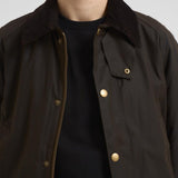 Giacca uomo cerata Ashby verde militare MWX0339 OL71 BARBOUR 