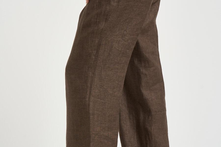 Pantalone donna con pinces marrone SIMONA VT1502BROWN BERWICH 