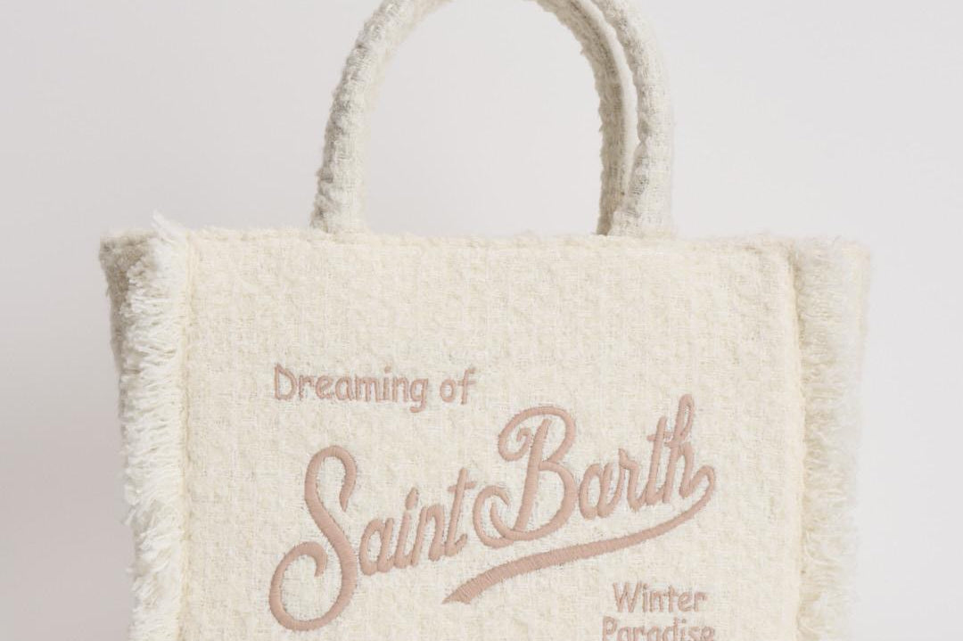 Borsa donna Colette Tweed panna COLETTETWD 10 MC2 SAINT BARTH 
