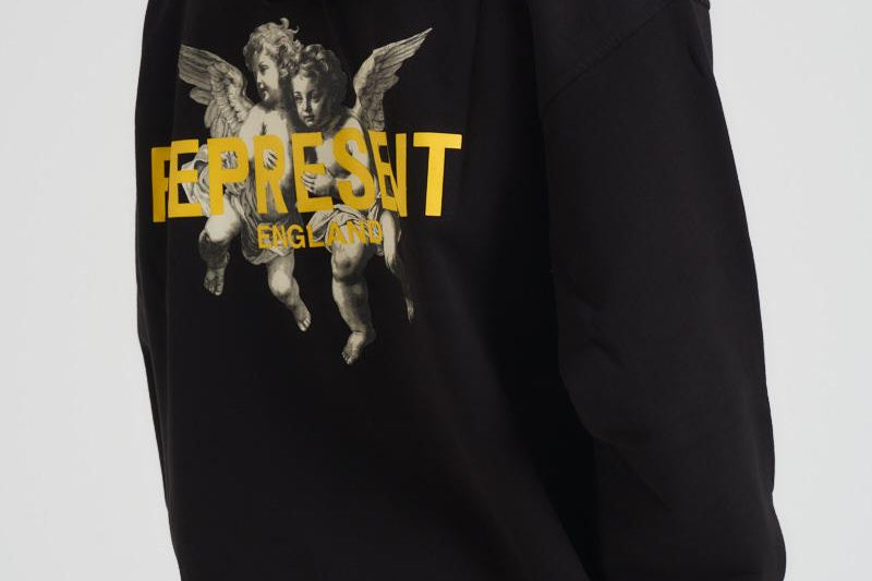 Felpa uomo con stampe nera MLM100370 JETBLACK REPRESENT 