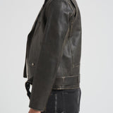 Giubbotto uomo chiodo in pelle nero GMP00297 P00064790100 GOLDEN GOOSE 