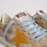 Sneakers uomo Ball Star beige e arancioni GMF00117 F00749515778 GOLDEN GOOSE 