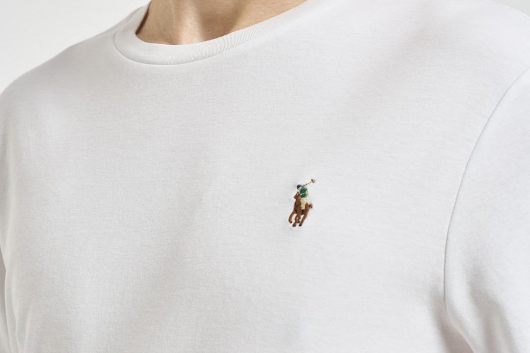 T-shirt uomo girocollo bianca 710740727 002 RALPH LAUREN 