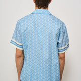 Camicia uomo monogram celeste CH9094 GIL LACOSTE 