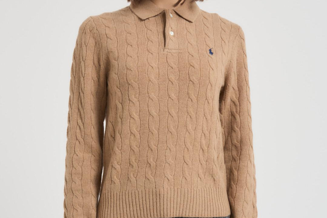 Maglia polo donna cammello 211972132 002 RALPH LAUREN 