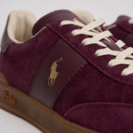 Sneakers uomo in suede e pelle bordeaux 809973707 003 RALPH LAUREN 