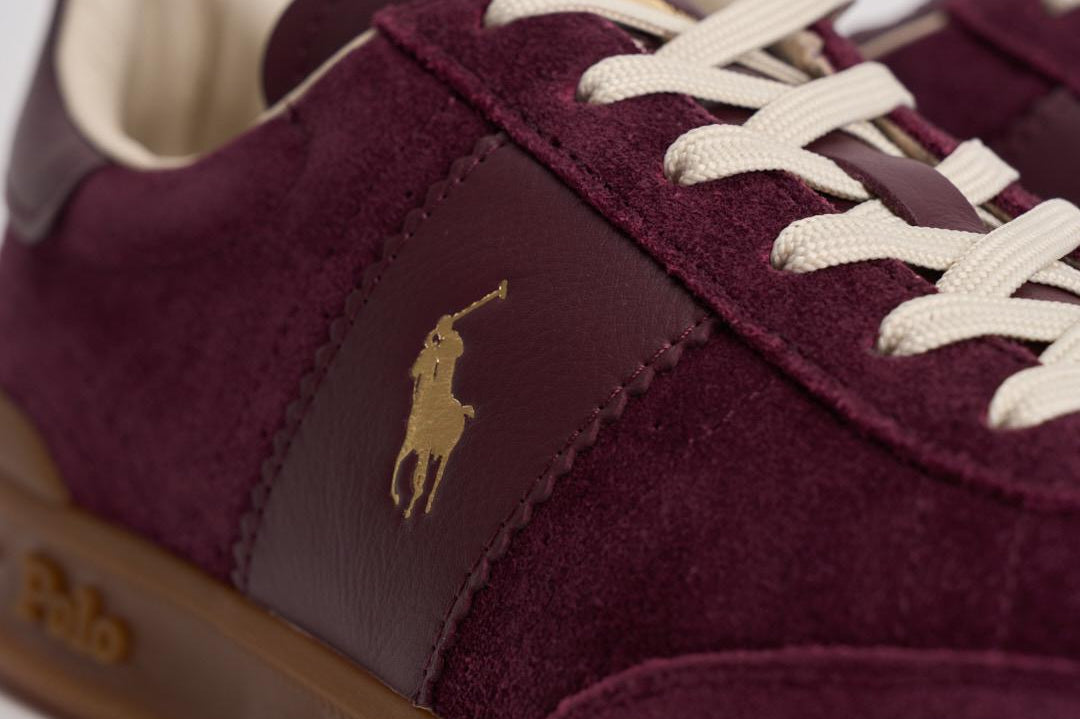 Sneakers uomo in suede e pelle bordeaux 809973707 003 RALPH LAUREN 