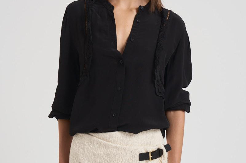 Blusa donna Filippa ricamo nera HT0661FA C3J11I01BK ISABEL MARANT 