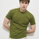 T-shirt uomo girocollo verde AU1020C 1005 ALPHA STUDIO 