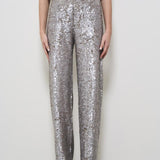 Pantalone donna Gong con paillettes argento D230733 GONG018 P.a.r.o.s.h. 